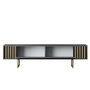 Hanah Home Mueble para TV Gold Line Antracita y Dorado